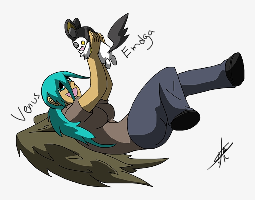 Venus [flx] And Emolga [pokemon] - Emolga, transparent png