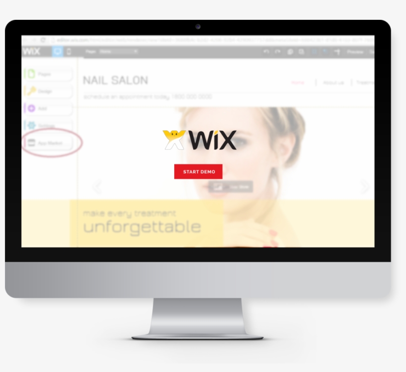 In Your Wix Editor, Click On The Apps Market Button - Led-backlit Lcd Display, transparent png