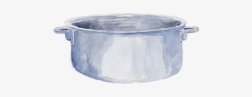 Omitted Watercolor Production Art For Tat Commercial - Stock Pot, transparent png