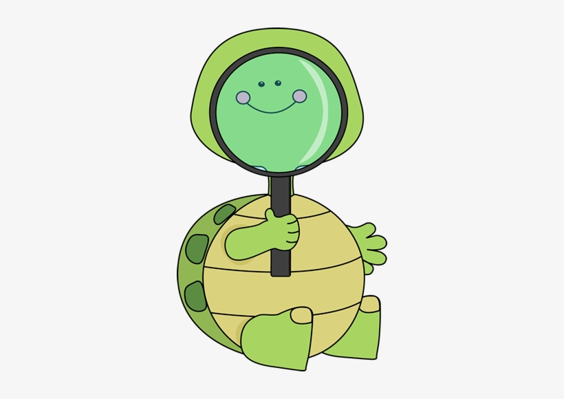 Turtle Looking Through Magnifying Glass - Looking Through Magnifying Glass Clipart, transparent png