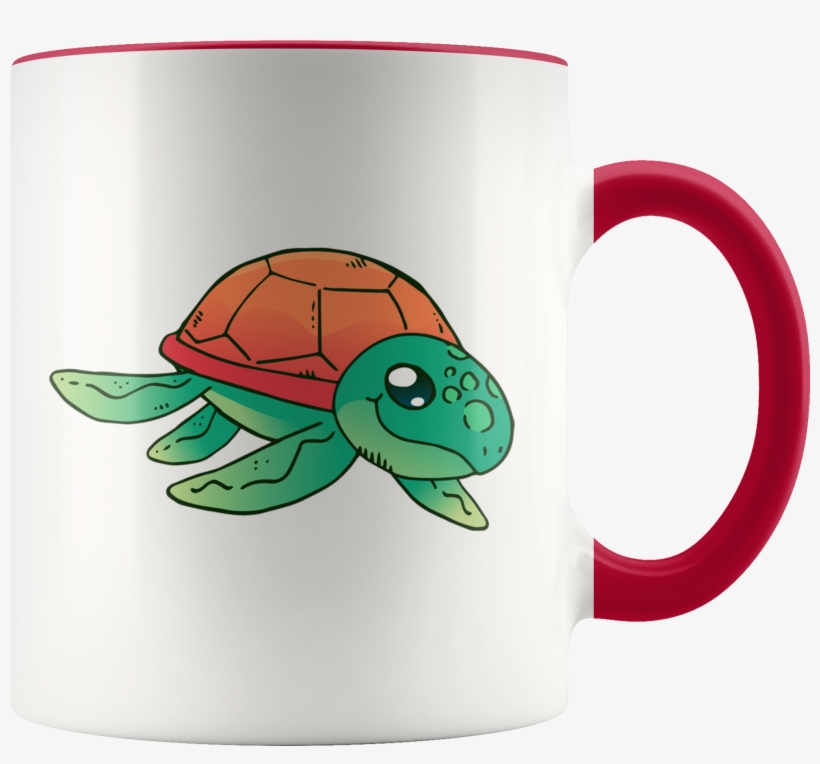 Cute Turtle Mug - Mug, transparent png