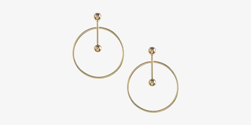 Geometric Bar Hoop Earring - Earring, transparent png