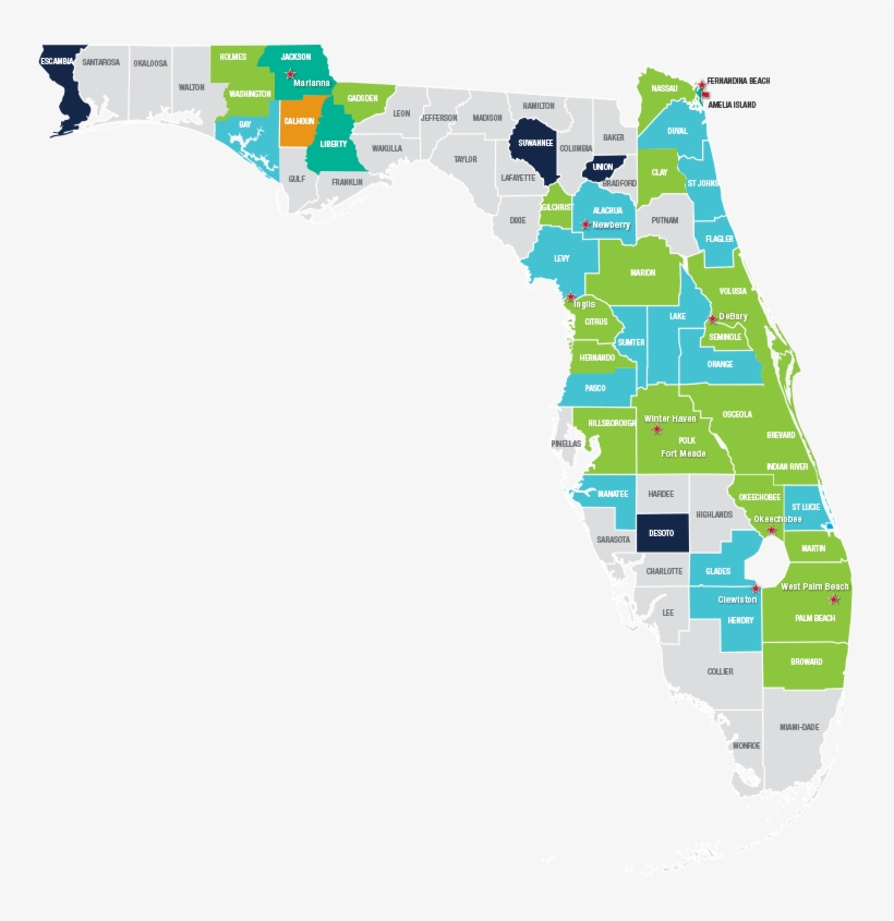 Florida Public Utilities Service Area - Atlas, transparent png