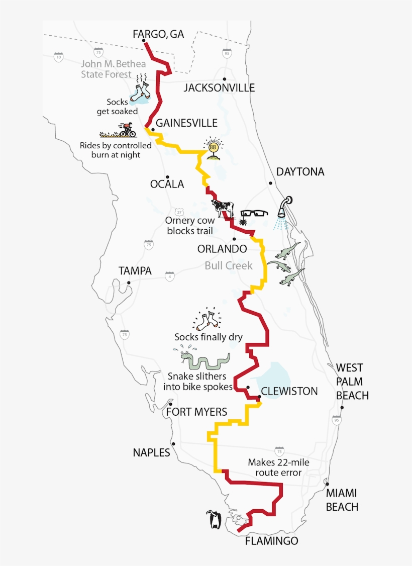 The Official 2016 Florida Divide Group Start Is Scheduled - Florida Divide Bike Route, transparent png