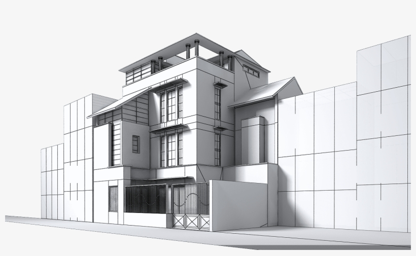 Transparent Building Contemporary - 3d Model Building Png, transparent png