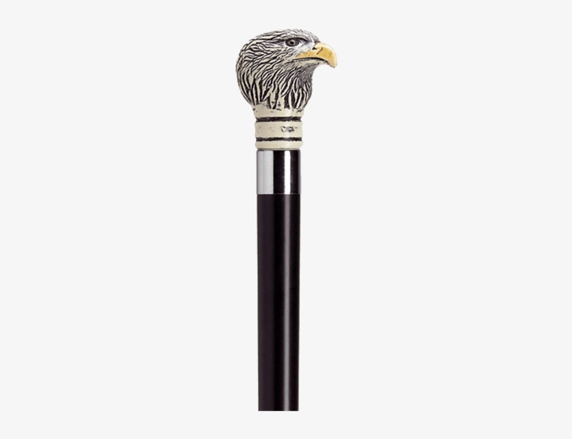 Eagle Head Scrimshaw Black Walking Cane - Kensingtonrow Home Collection Canes - Majestic Eagle, transparent png