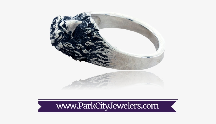 Sterling Silver Eagle Head Ring - Peridot And Diamond Halo Ring, transparent png
