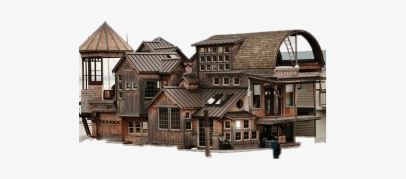 Wooden Houseboat, transparent png