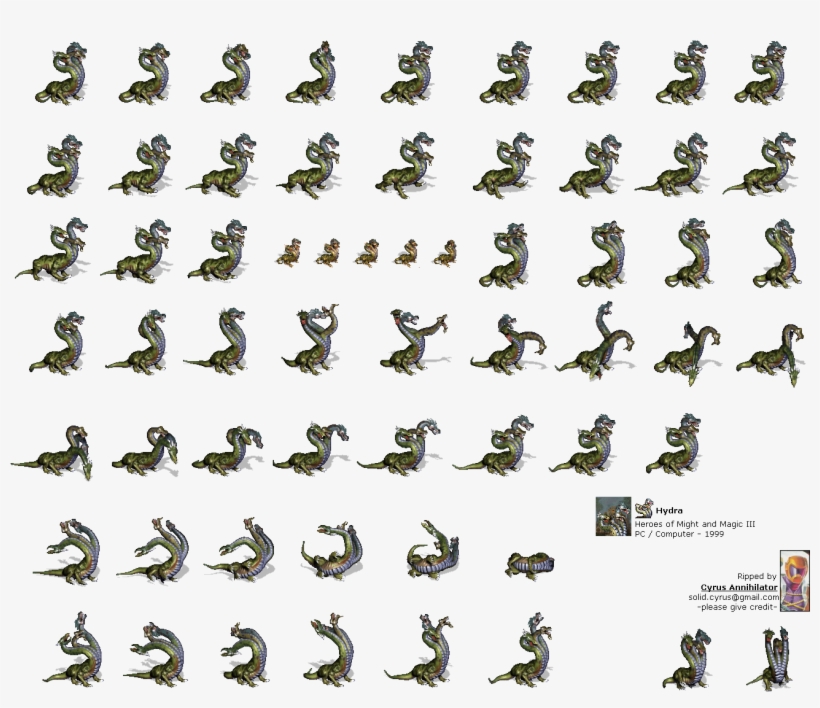 Click For Full Sized Image Hydra - Heroes Of Might And Magic 3 Hydra, transparent png