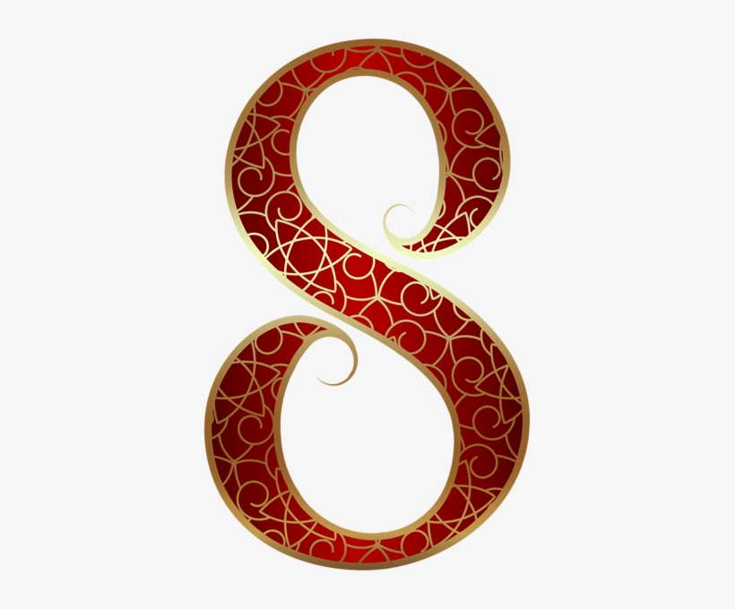 Eight, Red Gold, Art Images, Empire, Numbers, Clip - Circle, transparent png
