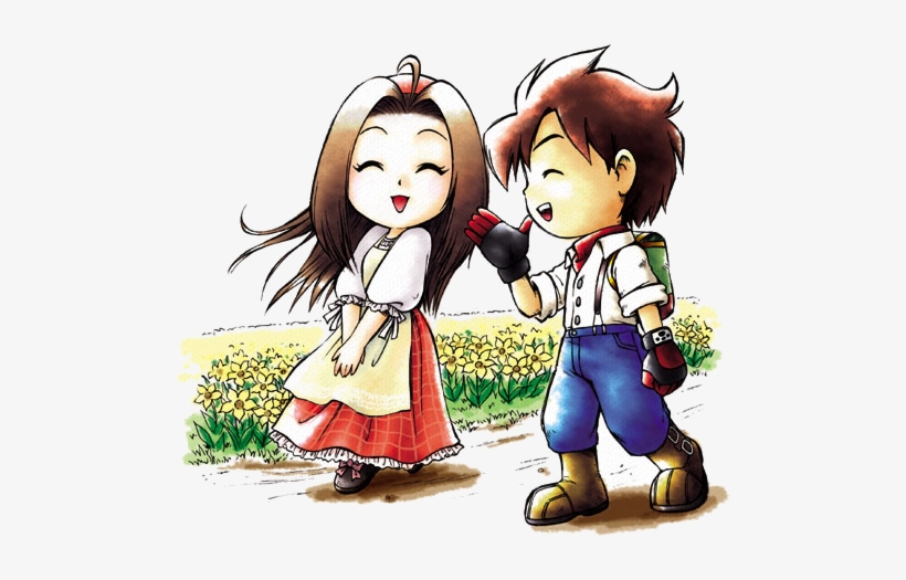 Taking A Walk - Harvest Moon Wonderful Life Fanart, transparent png