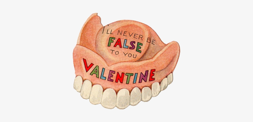 Vintage Dentures - Vintage Valentines Day, transparent png