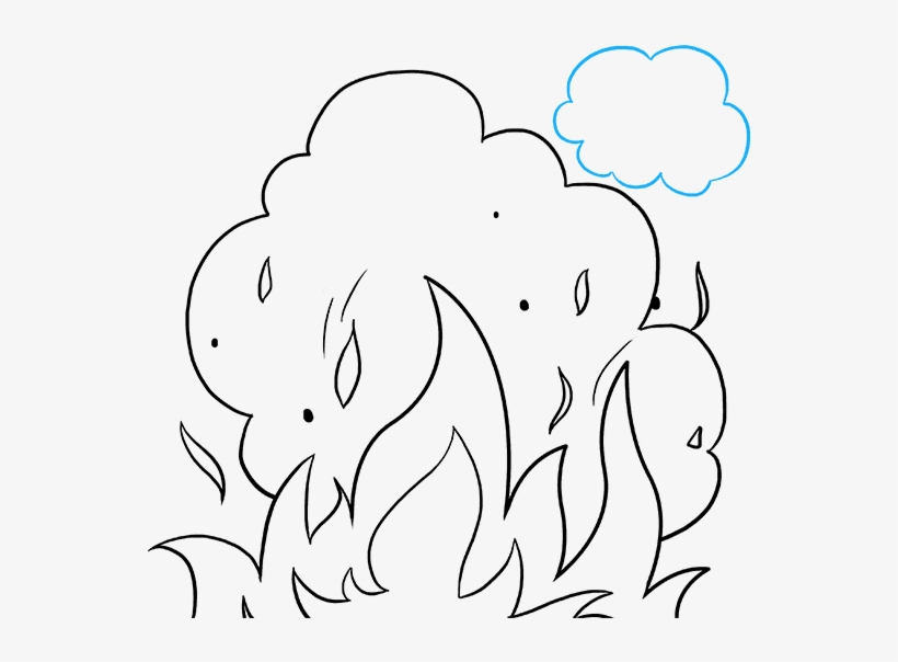 How To Draw Flames And Smoke - Drawing, transparent png