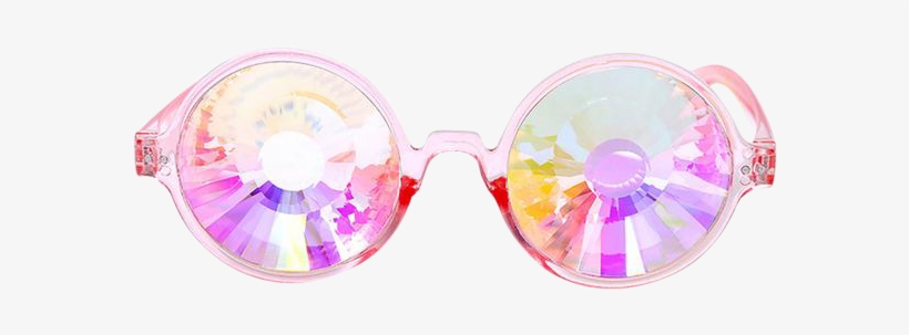 Round Kaleidoscope Glasses - Glasses, transparent png