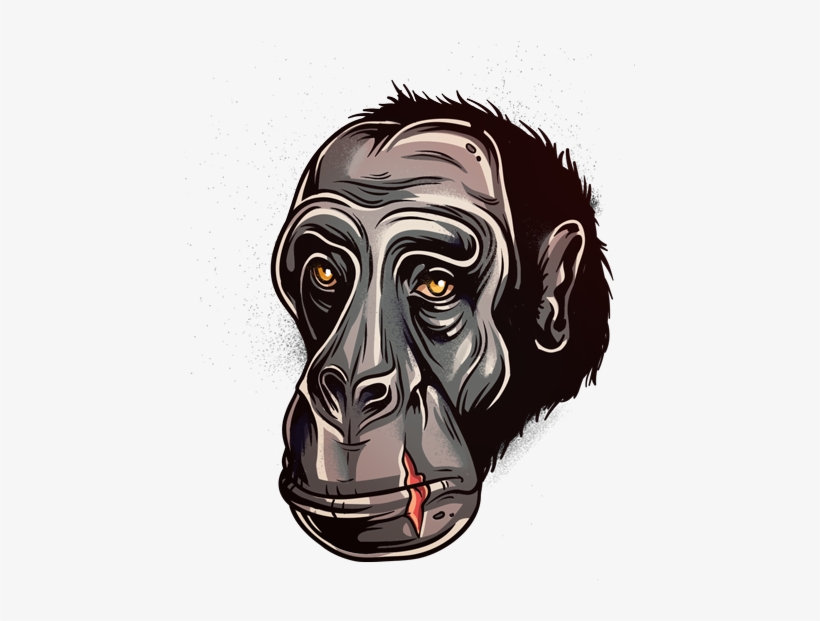 Clipart Royalty Free Library Ape Vector Chimpanzee - Monkeying Around Journal: Back To School Composition, transparent png