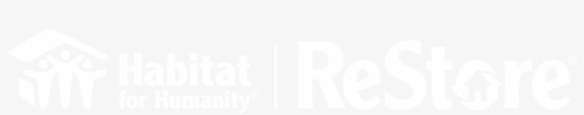 Habitat Restore Logo White Text Transparent Background - Fox Cities Habitat For Humanity Restore Blue, transparent png