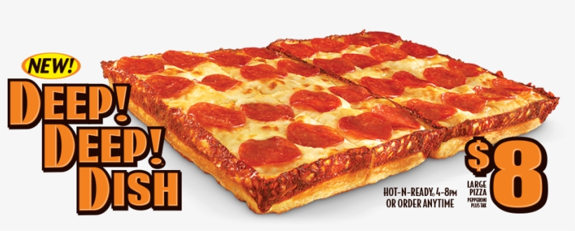 Try Little Caesars New Deep Deep Dish Pizza Featuring - Pizza, transparent png