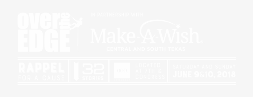 Over The Edge In Partnership With Make A Wish - Make A Wish Foundation Central & South Texas, transparent png