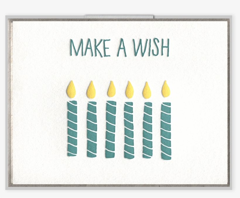 Make A Wish Letterpress Greeting Card - Greeting Card, transparent png