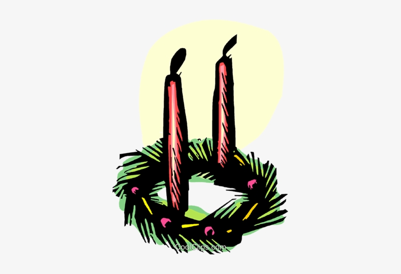 Christmas/advent Wreath Royalty Free Vector Clip Art, transparent png