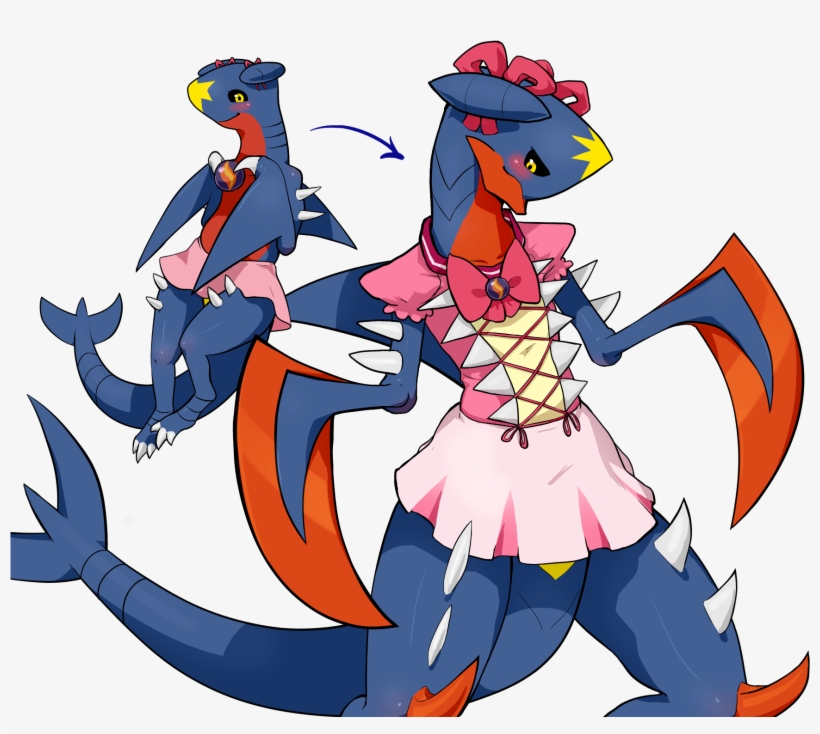Resized To 47% Of Original - Magical Girl Garchomp, transparent png