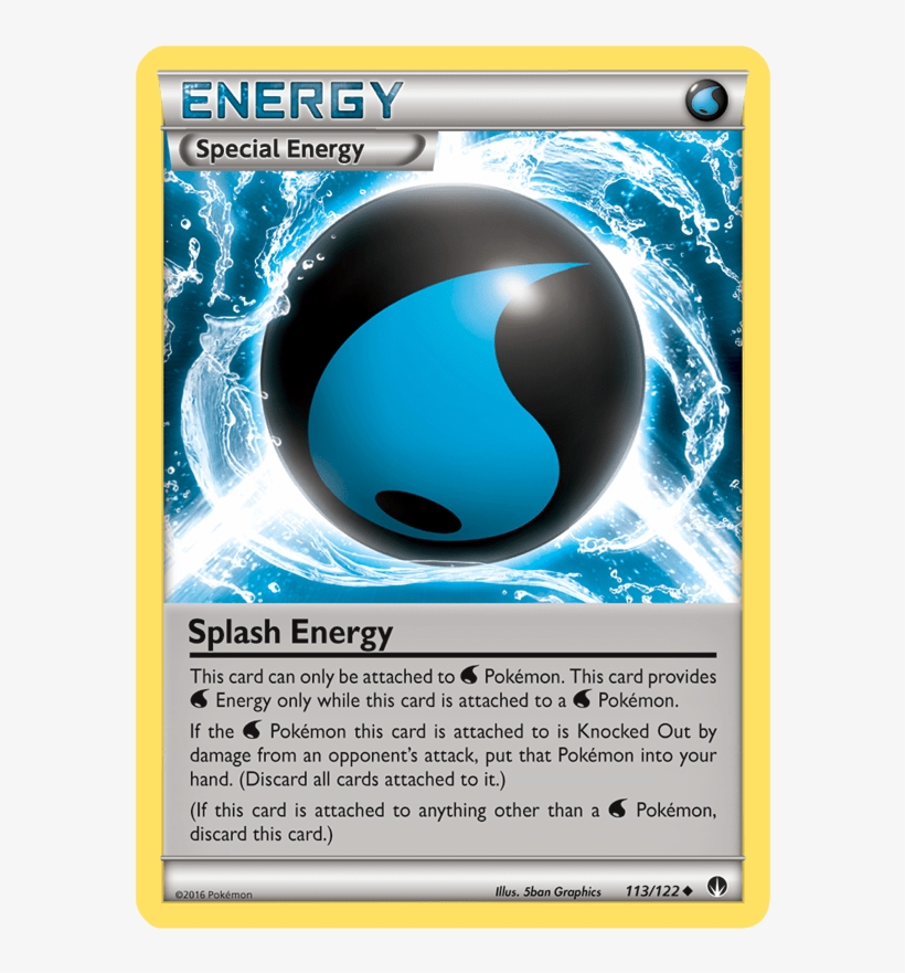 Pokemon Card Back Png - Pokemon Tcg Splash Energy, transparent png