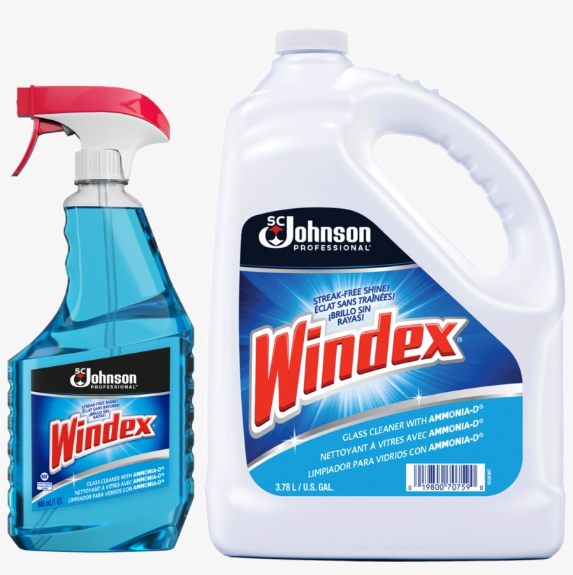 Windex® Powerized Glass Cleaners With Ammonia-d® - Glass Cleaner, transparent png