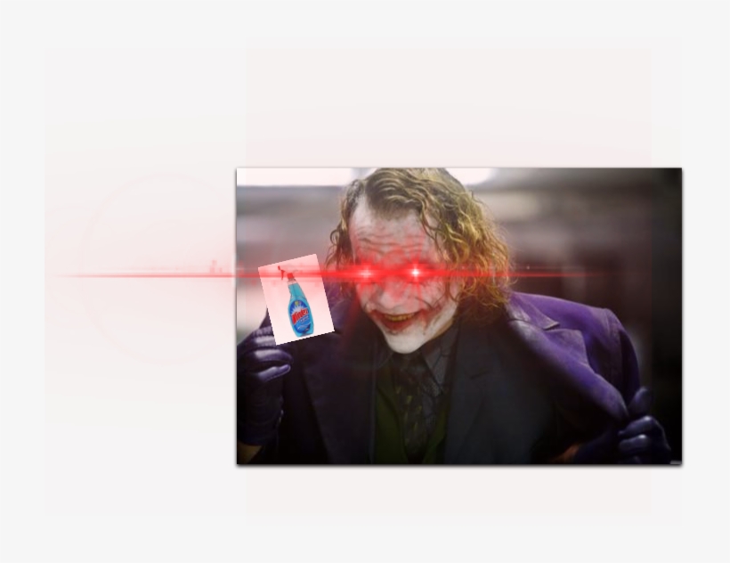 Laser Eyed Joker With Windex - Batman The Dark Knight [dvd] Christian Bale Heath Ledger, transparent png