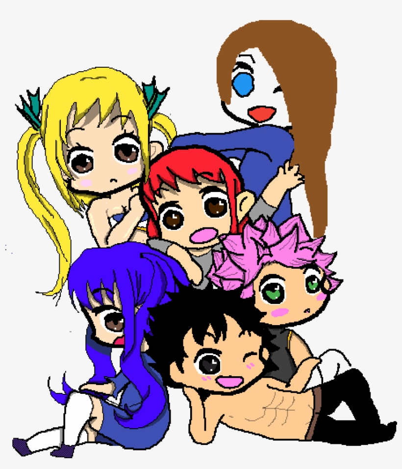 Lucy Heartfilia, Wendy Marvel, Natsu Dragneel, Gray - Drawing, transparent png
