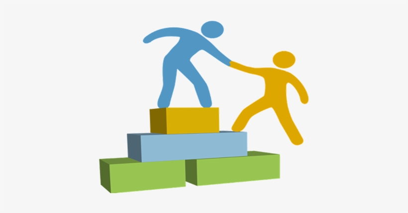 One Shadow Figure Lends A Hand To Another And Helps - Training Mentoring, transparent png