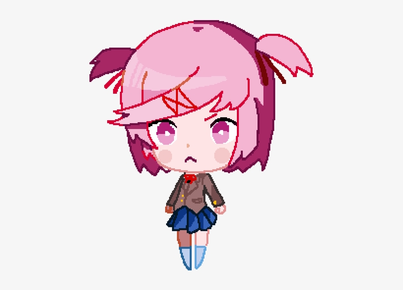 Ddlc - Natsuki Chibi, transparent png