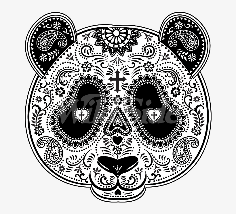 Day Of The Dead Masks Panda, transparent png