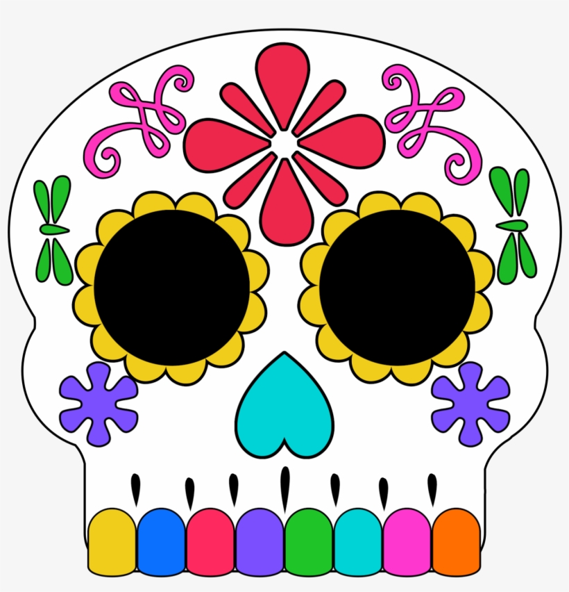 Black And White Day Of The Dead Sugar Skull Masks, transparent png