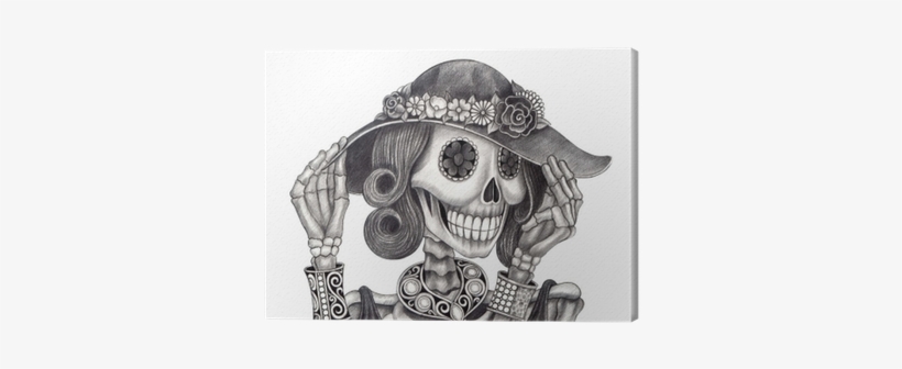 Svg Library Stock Skull Art Day Of - Day Of The Dead, transparent png