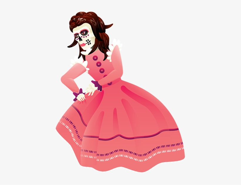 Day Of The Dead Clipart Dress - Charo, transparent png