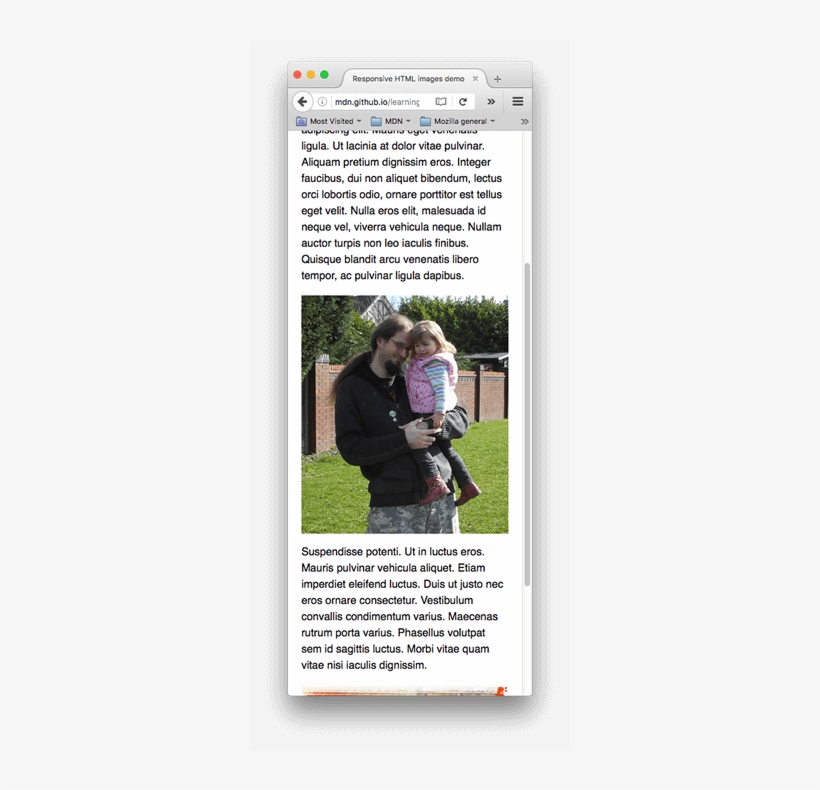 Our Example Site As Viewed On A Narrow Screen With - Portrait, transparent png