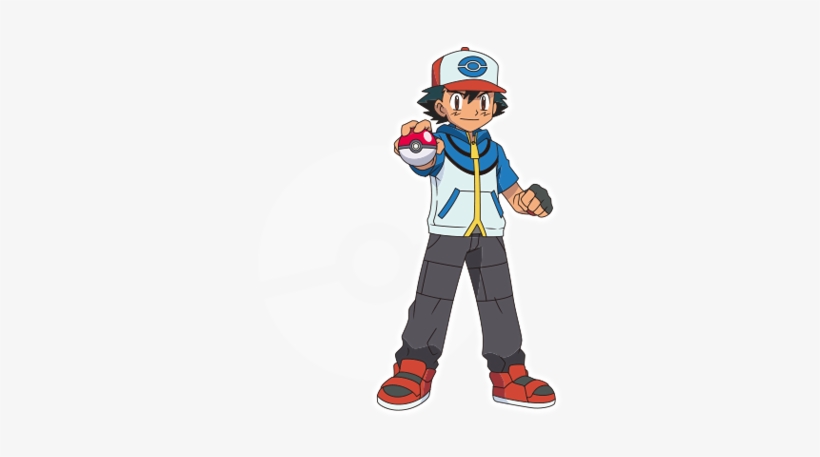 Ash Embarks On His Journey From Pallet Town As A Trainer - Ash Ketchum Pokemon Black And White, transparent png