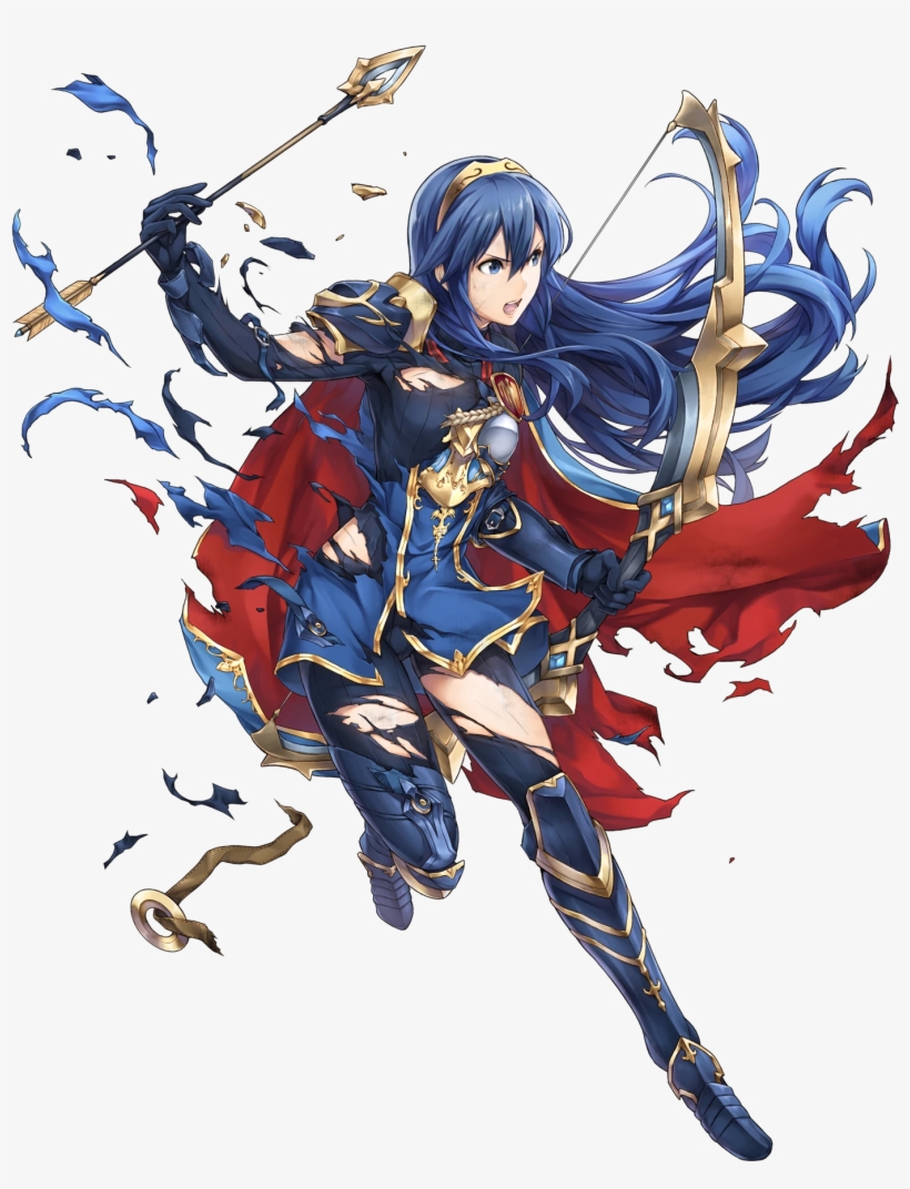 1girl Armor Arrow Blue Eyes Blue Hair Bow Fire Emblem - Fire Emblem Heroes Lucina, transparent png