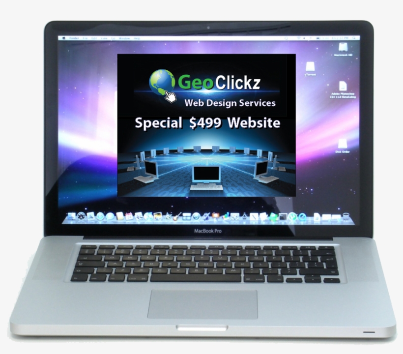 Geoclickz Web Design Services - Macbook Pro, transparent png