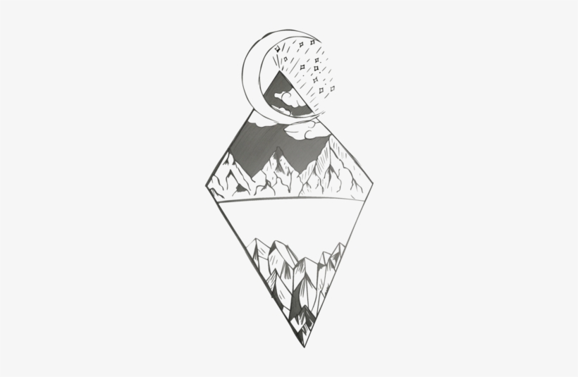 Clip Art Black And White Cards Drawing Pattern - Diamond Mountain Drawing, transparent png