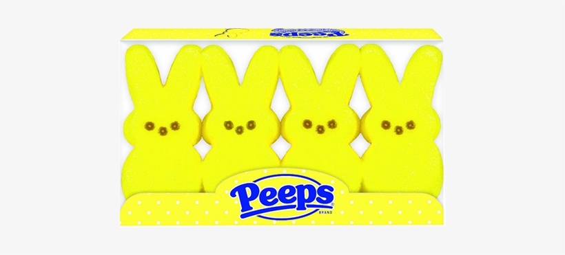 Peeps Yellow Marshmallow Bunnies 4 Pack - Peeps Marshmallow Bunnies, transparent png