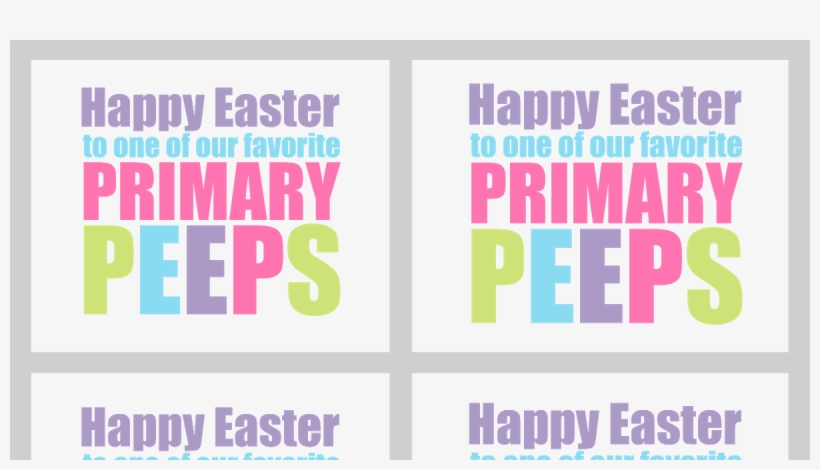Primary Peeps Tags - Easter, transparent png