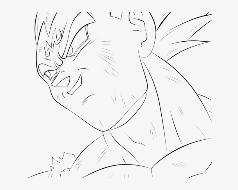 Majin Vegeta Lineart By 69ani On Deviantart, transparent png