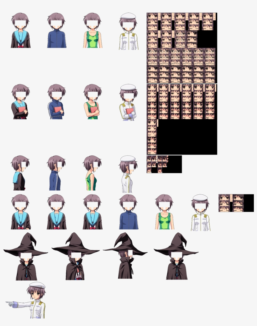 Click For Full Sized Image Nagato Yuki - Cartoon, transparent png