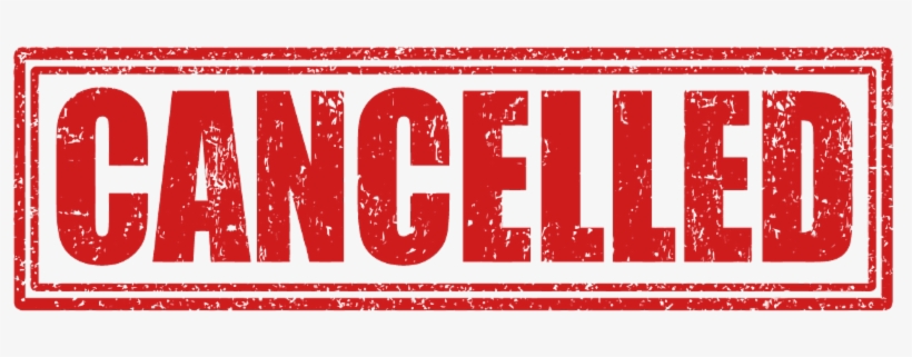 Event Cancelled Due To Weather Tee Off With Santa At - Cancelled Stamp, transparent png