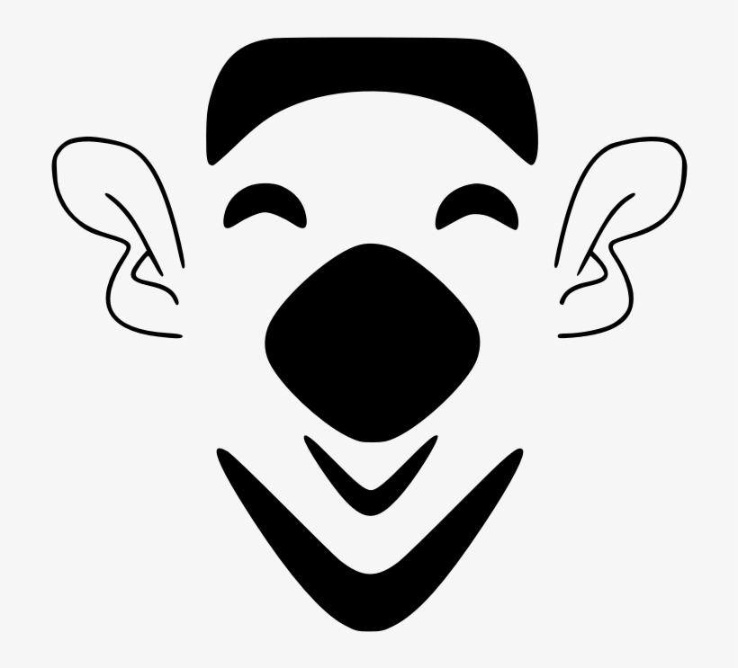 Laughing Bearded Face - Joker Face Black N White, transparent png