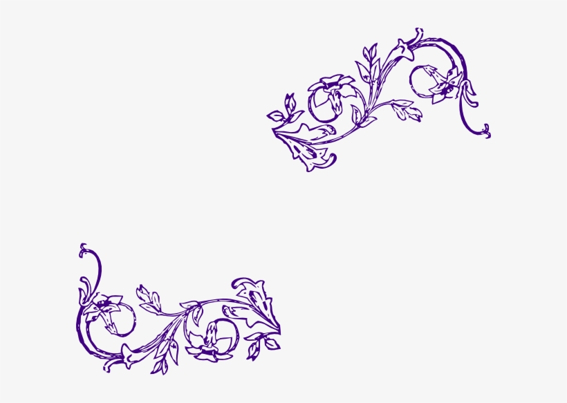 Purple Flower Frame Edit Clip Art - Flower Clip Art, transparent png