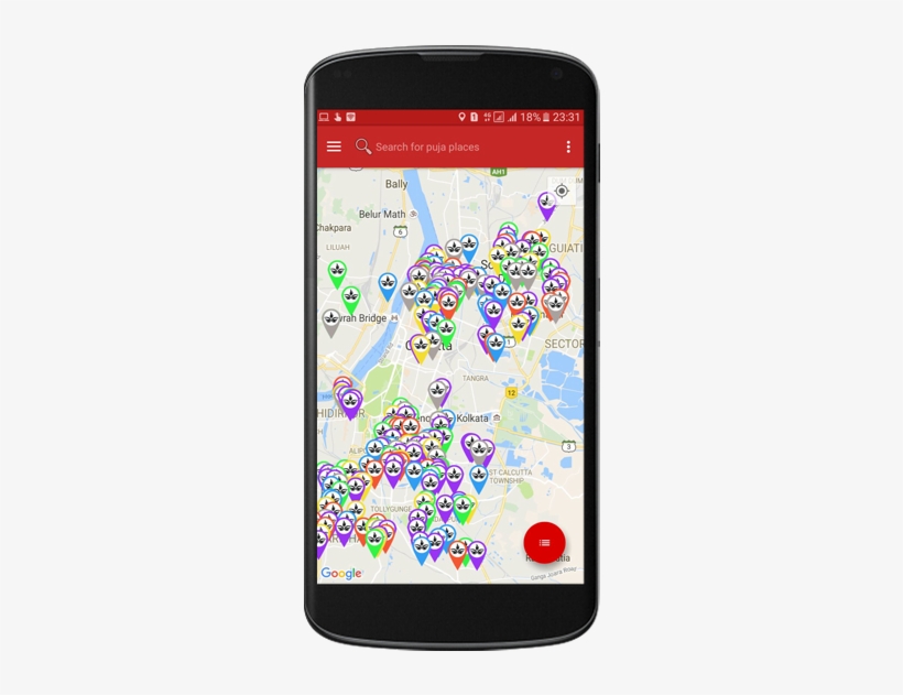 Puja Darshan Map View - Pandal, transparent png
