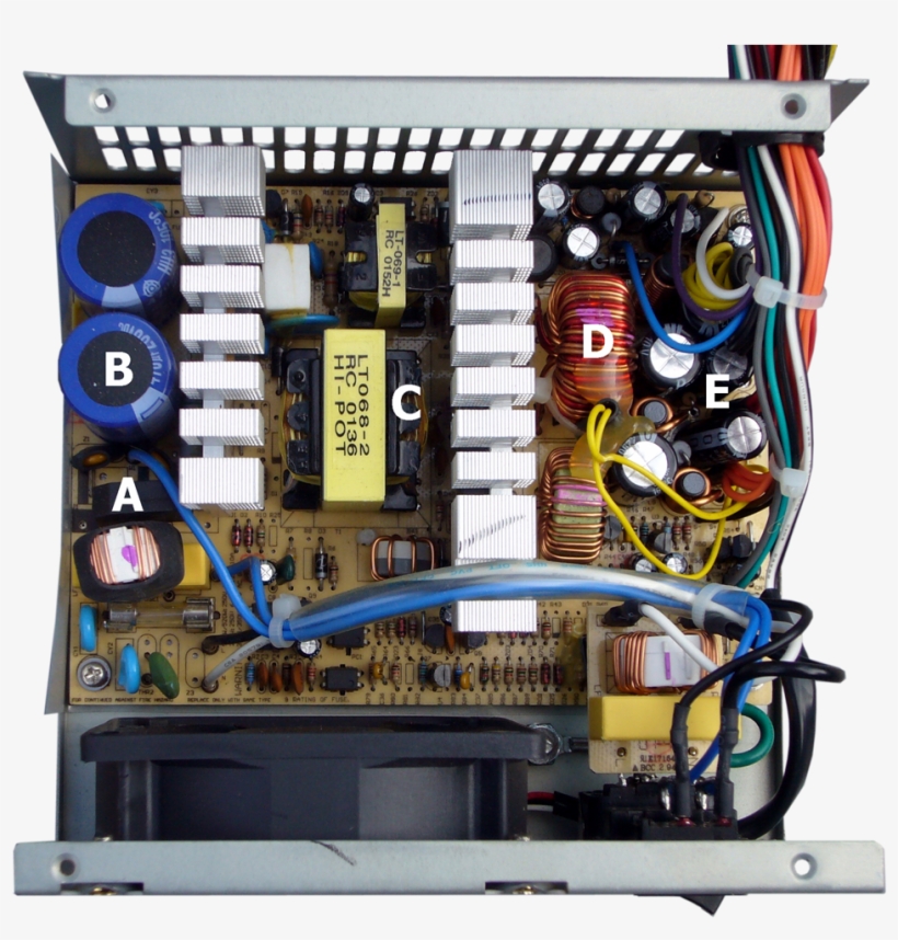 Atx Power Supply Interior-1000px Transparent - Switched Mode Power Supply, transparent png