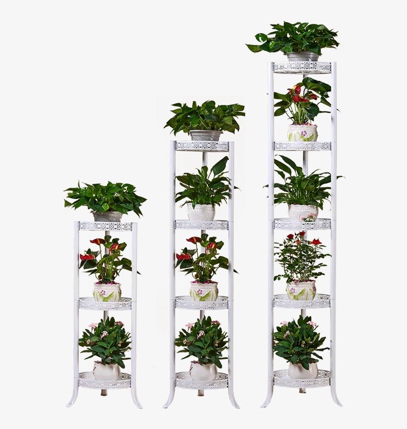 Wrought Iron Flower Stand Floor Flower Pot Holder European - Plant Shelves Flower Stand/plant Floral Metal Stand, transparent png